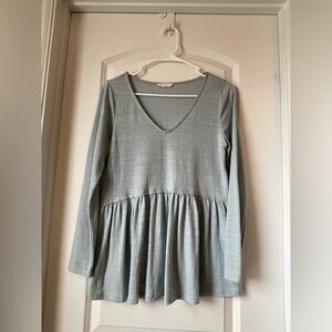 Light blue peplum top